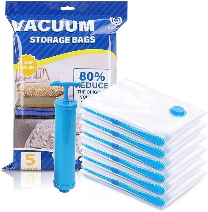 IEC Vacuum Bags for Clothes with hand pump | Travel Accessories - Image 1